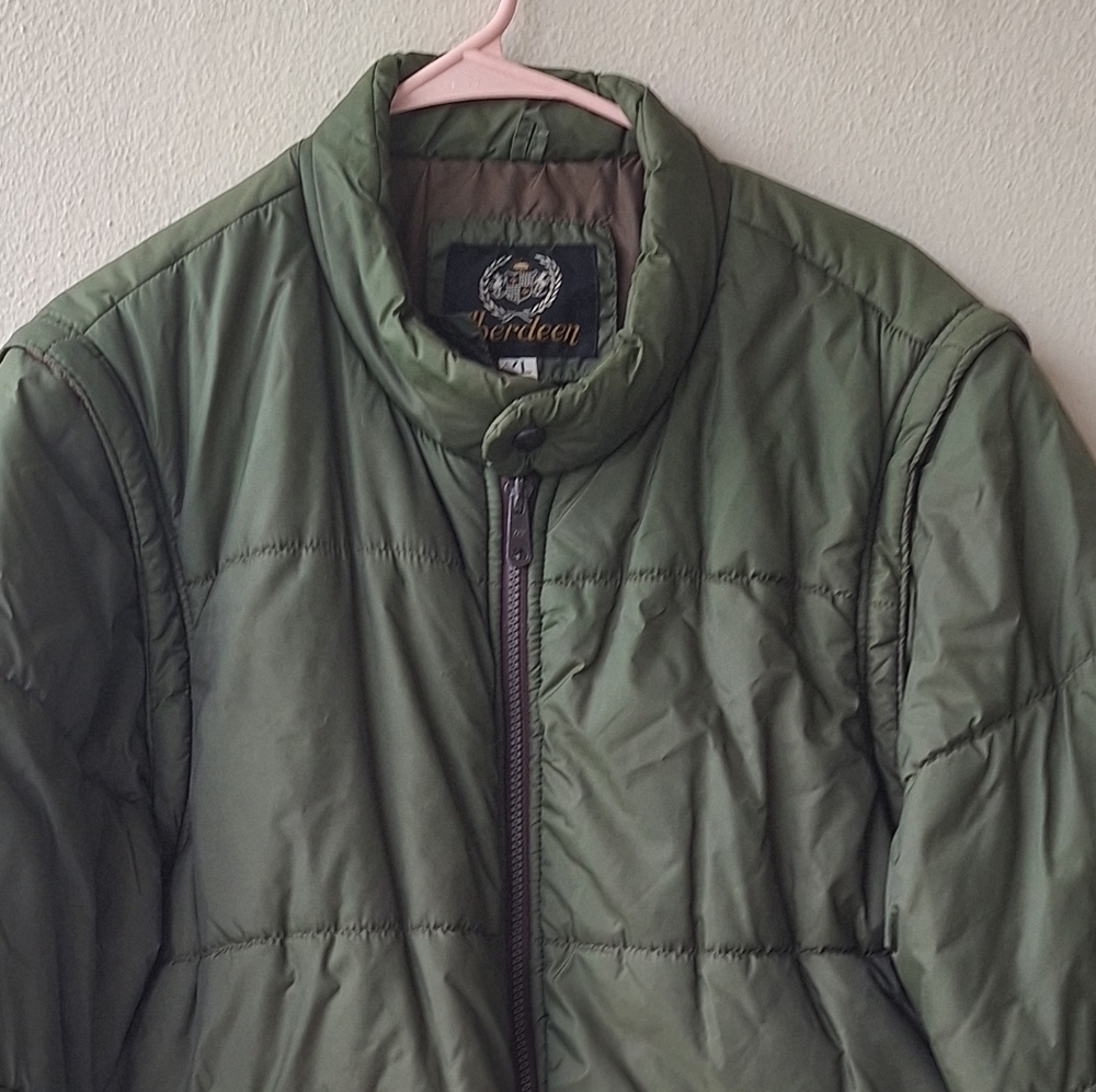 Aberdeen Full Zip Waterproof Green Olive Puffer Coat Size XL - Picture 5 of 10